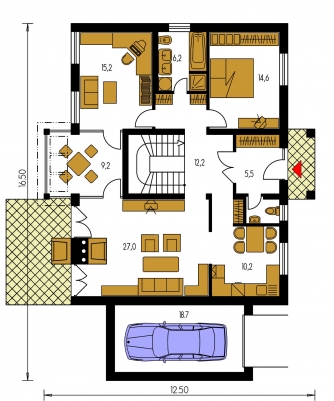 Floor plan of ground floor - EXCLUSIV 230